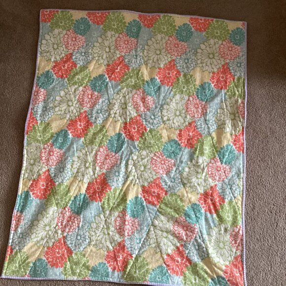 Handmade Baby Quilt Blanket Comforter Crib Size Changing Small Play Mat Cotton - Picture 5 of 5